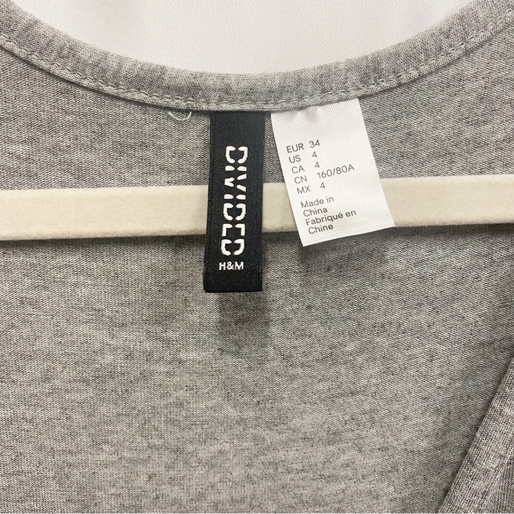 H&M Divided Gray Faux Wrap Dress - Picture 2 of 8